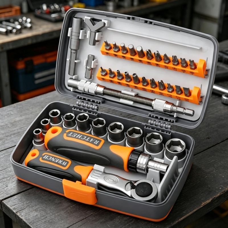 Power Tools Catalogue - Labor-Saving Ratchet Screwdriver Set Household Magnetic