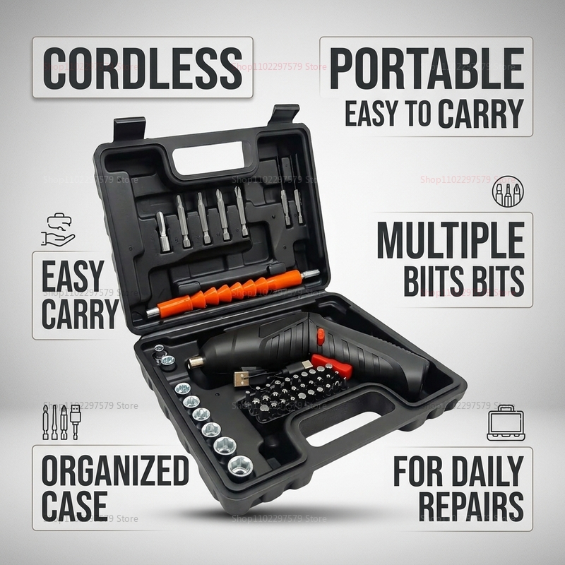 47Pcs Rechargeable Electric Sc - Power Tools Battery Repair recension och pris