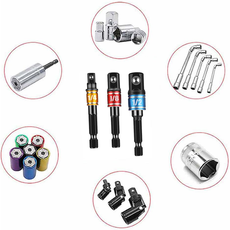 Impact Socket Adapter Set 3Pcs - Cordless Drill Driver recension och pris