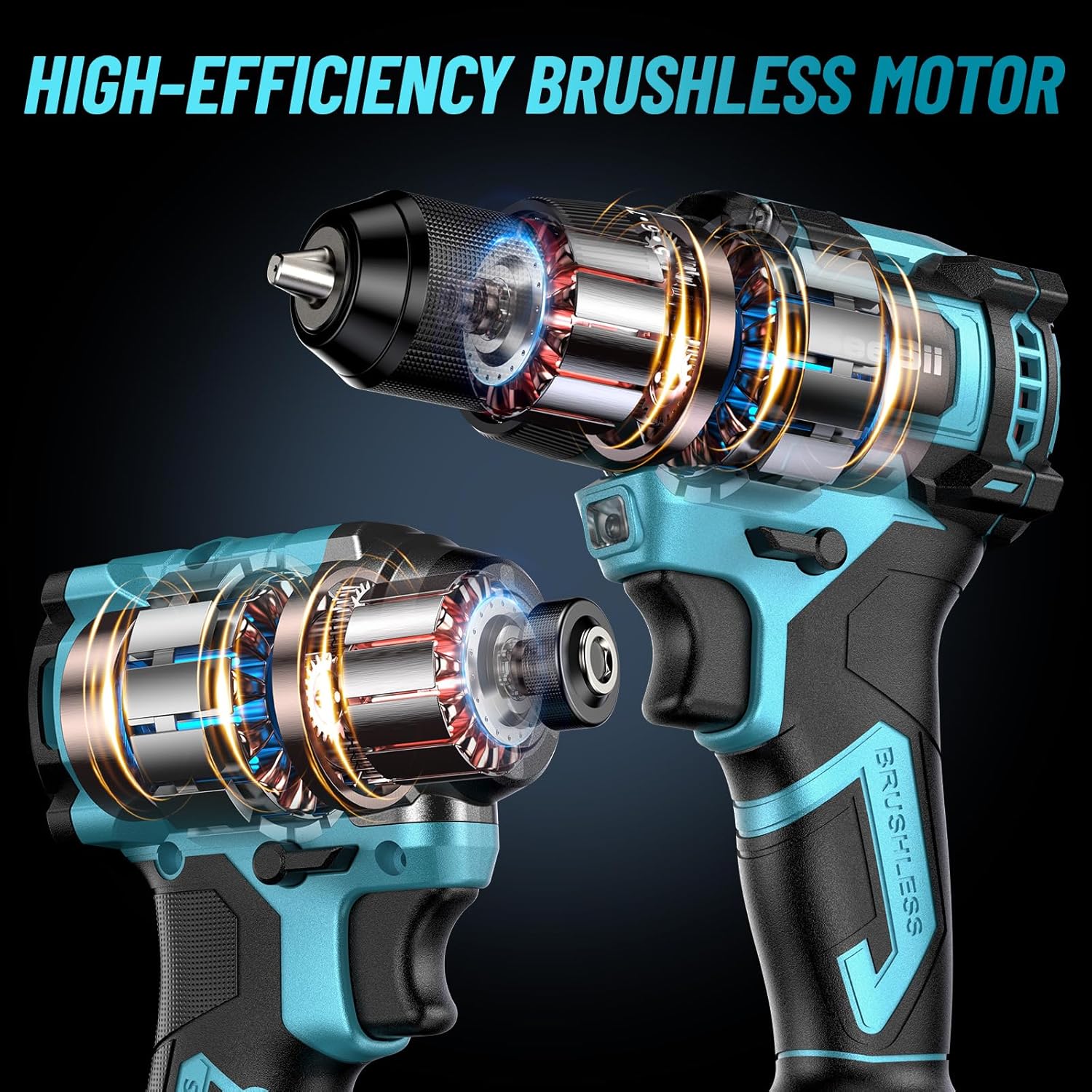 SEESII 3/8'' Drill & 1/4'' Imp - Cordless Drill Driver recension och pris